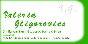 valeria gligorovics business card