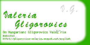 valeria gligorovics business card